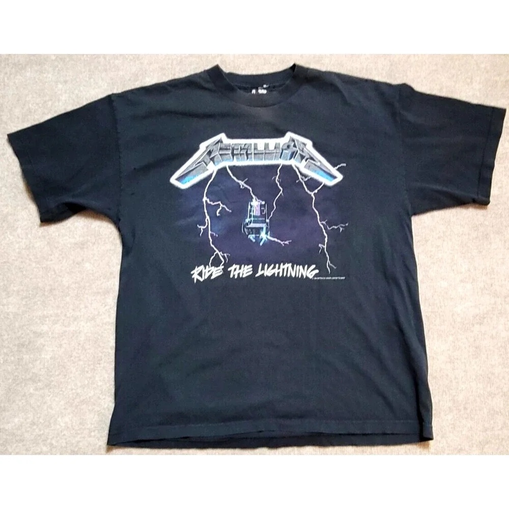 VINTAGE‎ METALLICA SHIRT RIDE THE LIGHTNING 1994 MENS X-LARGE ROCK BAND